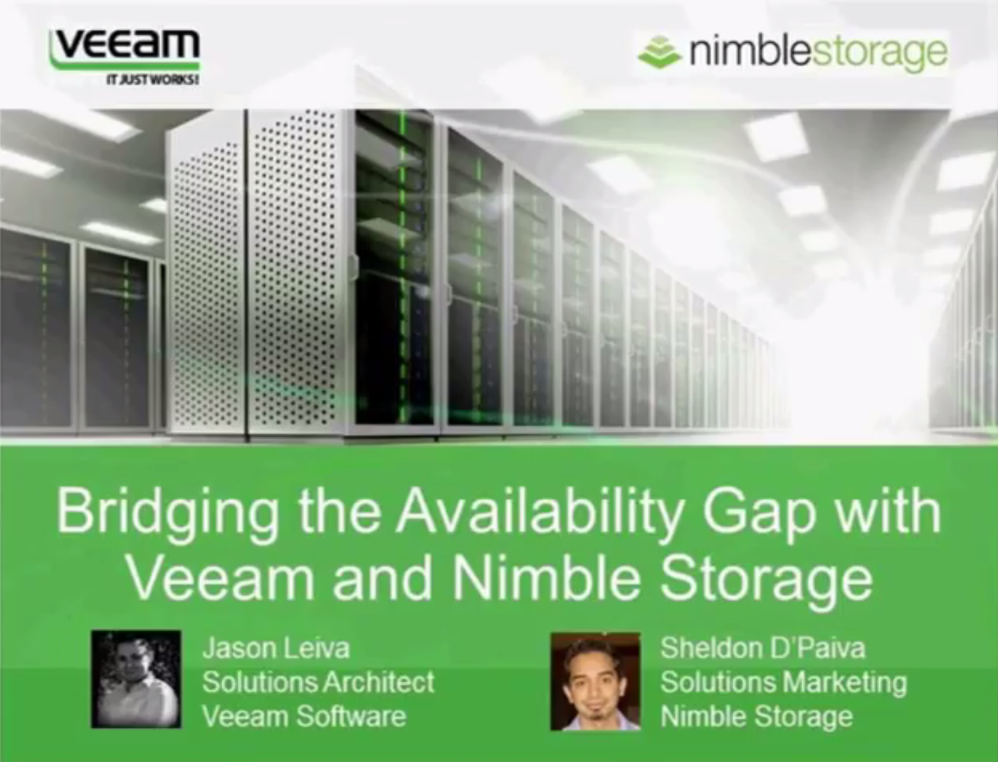 Bridging the availability gap with Veeam and Nimble