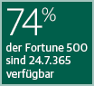 70% of Fortune 500 are Available. 24.7.365
