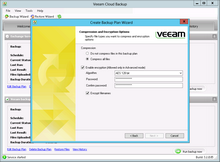 Veeam Cloud Backup secures data in transmission and at rest in the cloud.