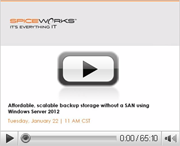 Affordable, scalable backup storage without a SAN using Windows Server 2012