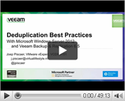 Deduplication best practices with MS Windows Server 2012 and Veeam Backup&Replication 6.5 