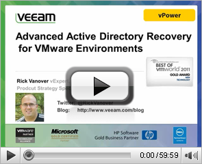 Advanced Active Directory recovery for VMware environments