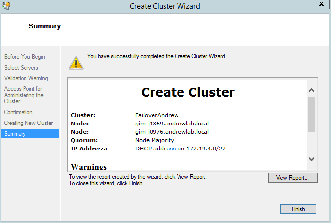 Create FC wizard