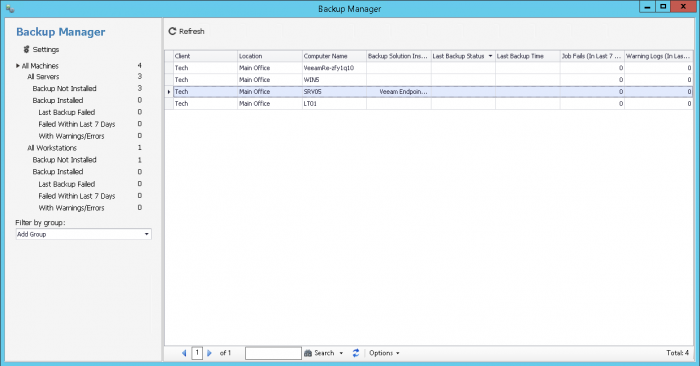 Veeam Endpoint Backup for LabTech