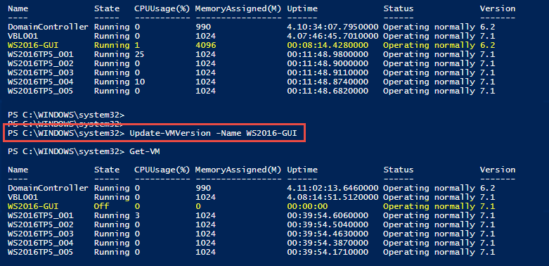 Update Hyper-V VM version