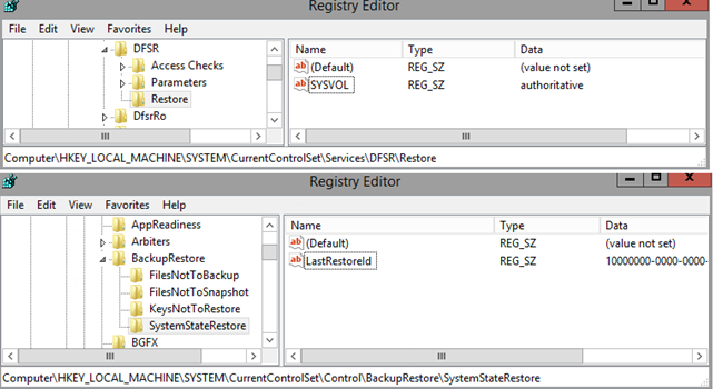 Authoritative SYSVOL restore