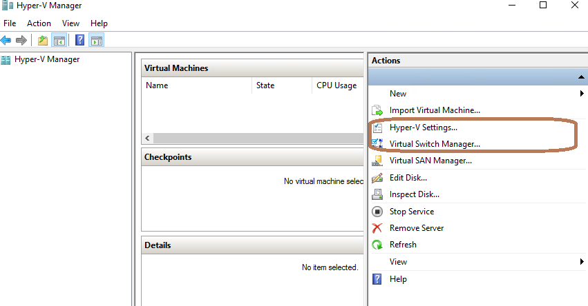 Hyper-V Manager