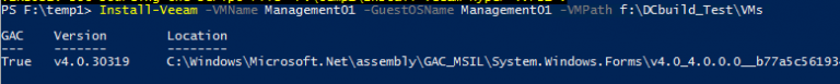 PowerShell script to deploy Veeam Backup & Replication