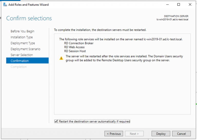 How to deploy Remote Desktop Services (RDS) 2019