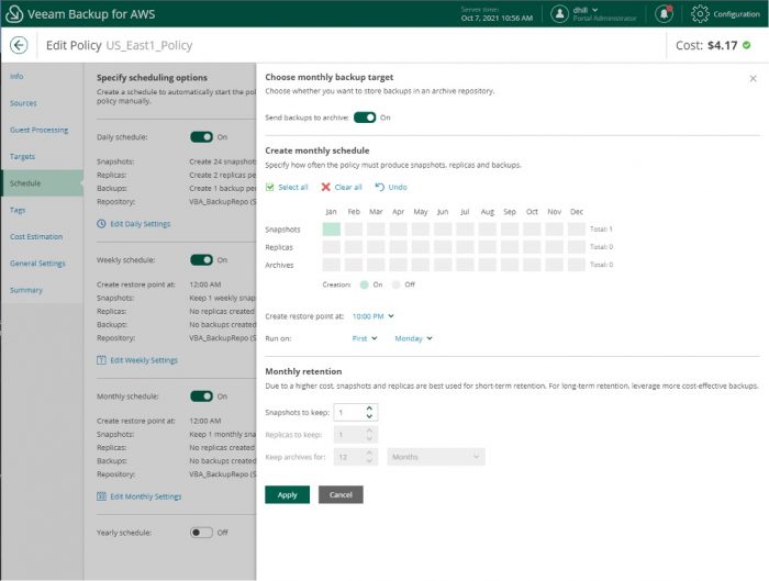 3 key features of Veeam Backup for AWS v4