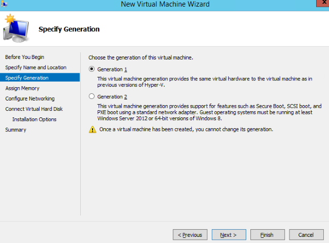 Step 4. Create a new VM on a Hyper-V host. Pic 2