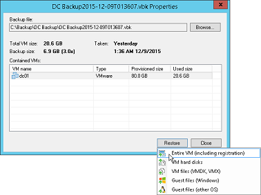 Instant File-Level Recovery. Export VMs without downtime. Manage VM and host files