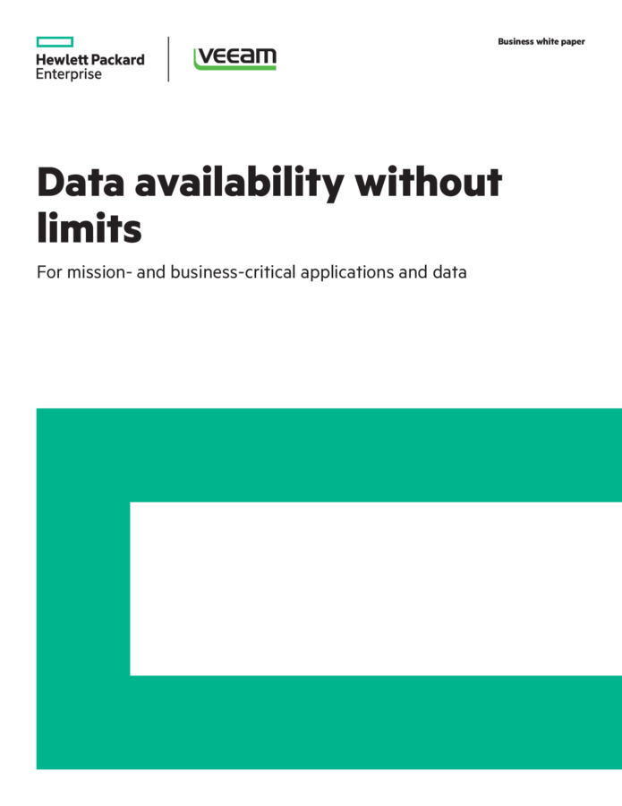 Data Availability Without Limits with Veeam and HPE